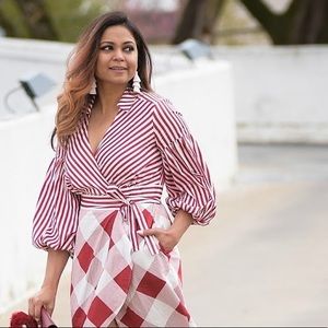 Red Plaid New York and Company Dress